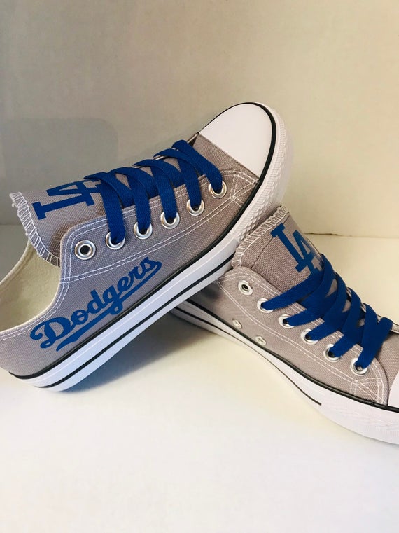 Women's Los Angeles Dodgers Repeat Print Low Top Sneakers 009